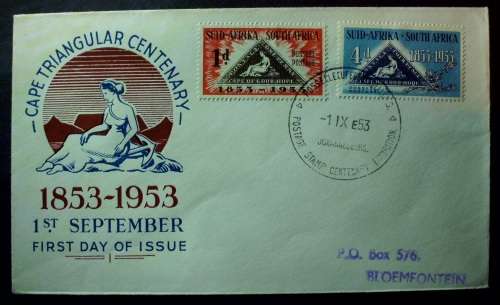 FDC SA Cape Triangular Centenary 1953
