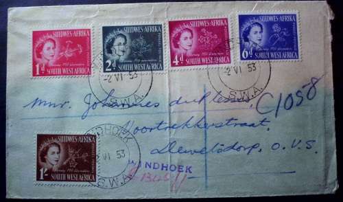 Letter SWA to Dewetsdorp 1953