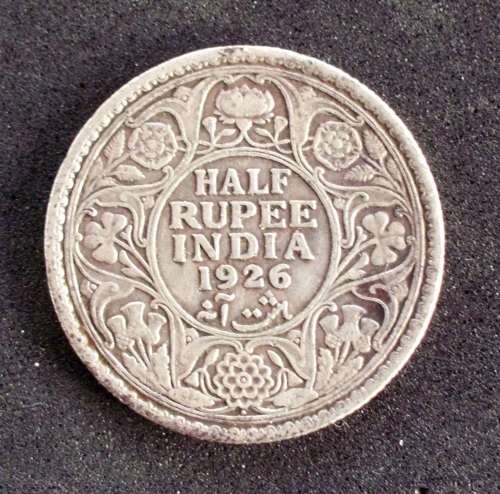 Coin India Half Rupee 1926 EF