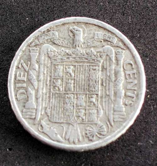 Coin Spain 1941 10 cents PLVS fine