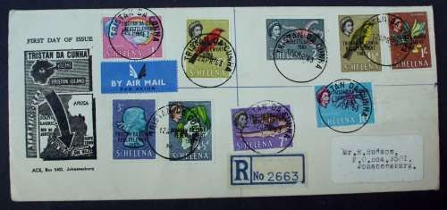 FDC Tristan Da Cunha with ST.Helena stamps