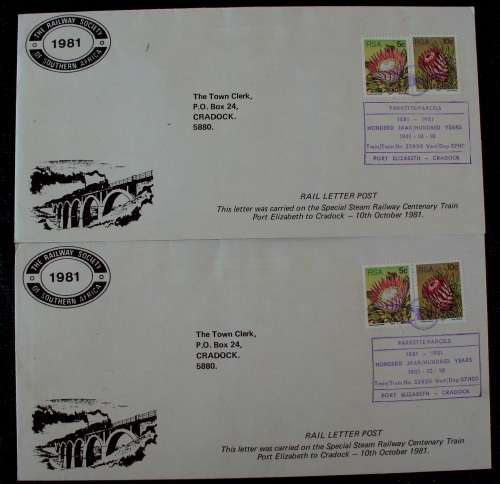 FDC SAR 1981 Cradock x2 Official Centenary issue