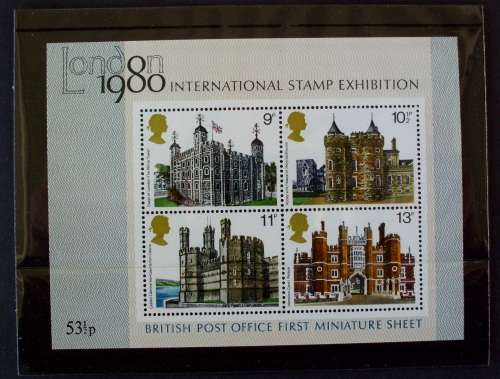 Stamp UK London 1980 First mini sheet mnh