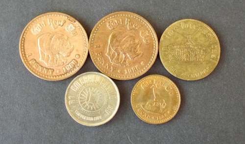 Tokens various x 5