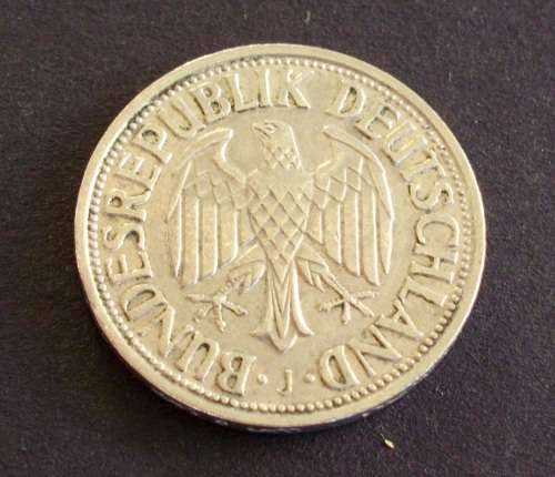 Coin Germany 1956j 1 Mark ef