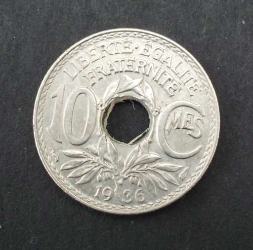 Coin France 10 centimes 1936 ef