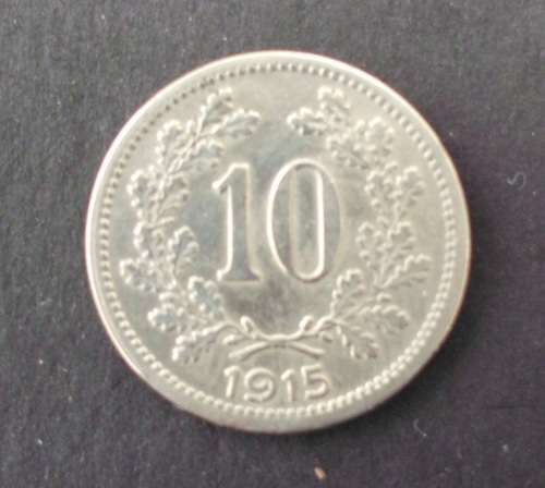 Coin Austria 10 Heller 1915 Ef