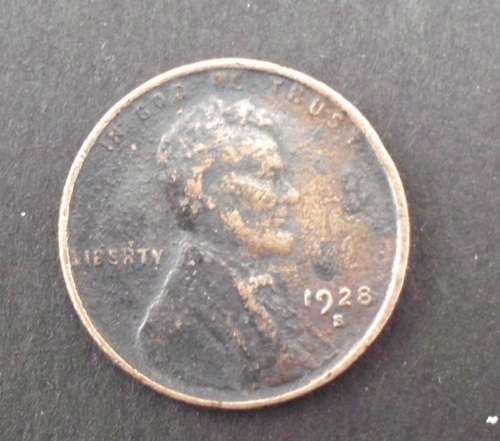 Coin USA Lincoln Wheat penny 1928s fine