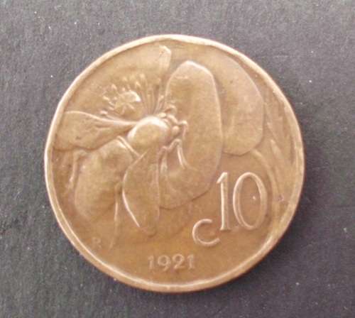 Coin Italy 10 centimos 1921r ef