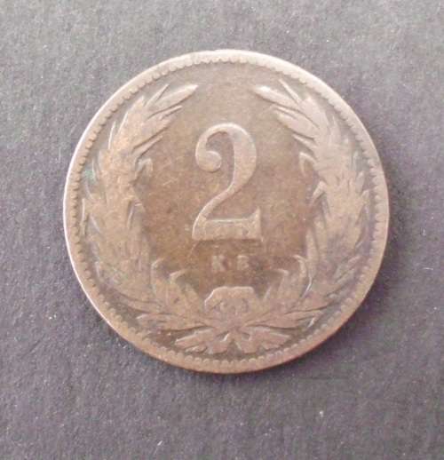 Coin hungary 2 filler 1896 Ef