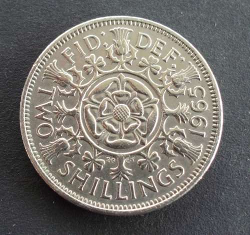 Coin UK 1965 2 shilling EF