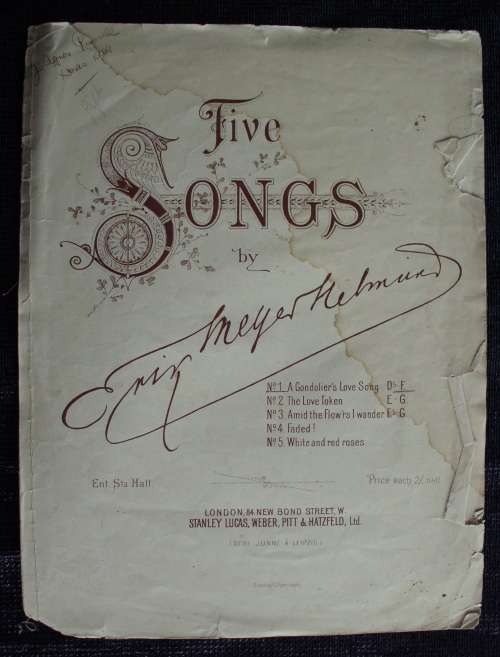 Antique Music sheet `A Gondoliers Love Song` 1909