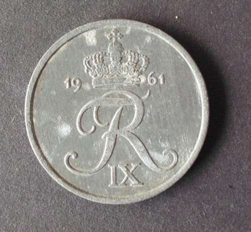 Coin Denmark 1961 5 Ore VF