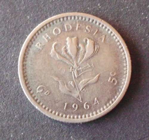 Coin Rhodesia 5c 1964 EF