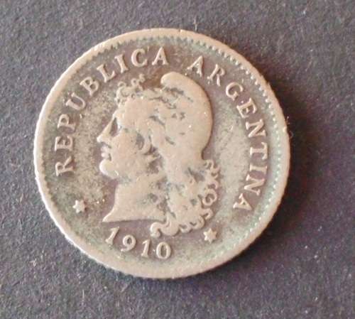 Coin Argentina 10 centavos 1910 fine