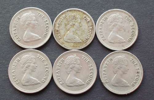 Coin Rhodesia 1968 3D x 6 EF