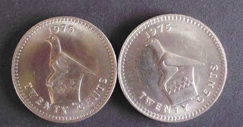 Coin Rhodesia 20 cents 1975 unc