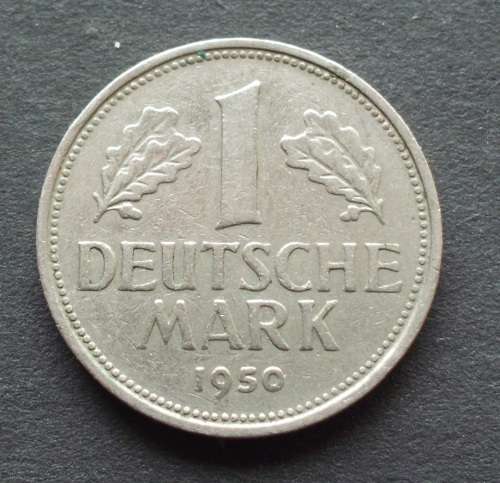 Coin Germany 1 Mark 1950G fine
