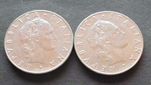 Coin Italy 50 Lire x 2 VF