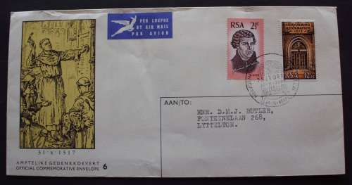 Stamp Fdc SA Marthinus Luther 1957