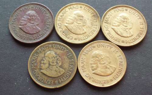 Coin RSA 1/2 cent mixed x 5