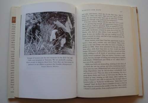 Books x 2 -  Jane Goodall - A life with chimpanzees/Harvest for Hope