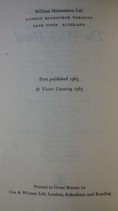Book-The Whip Hand-Victor Canning 1965