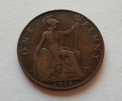 Coin UK Penny 1916 EF A