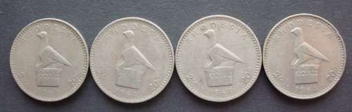 Coin Rhodesia 2,0s/20c x 4 1964  fine