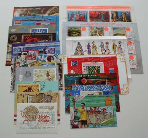 Stamps mixed lot sheets Mint + Cto Thematic