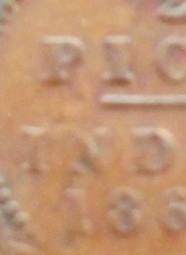 Coin India 1/2 Pice 1862 error