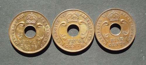 Coin East Africa 5 cents x 3 EFF