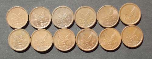 Coin RSA 2 cent 1991-2001 used B