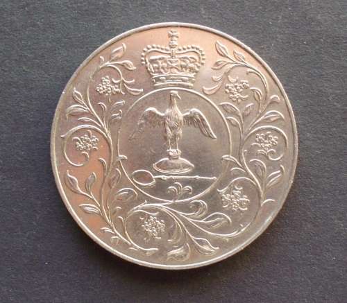 Medal -  Queen Elizabeth II 2nd Silver Jubilee Crown Silver 1977 - EFF