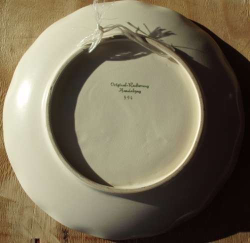 Swiss Plate Maur Church Zurich Handmade pottery No,594