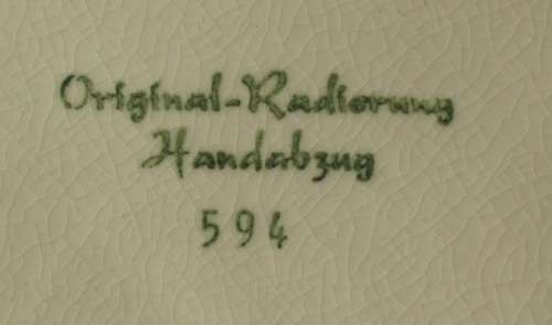 Swiss Plate Maur Church Zurich Handmade pottery No,594