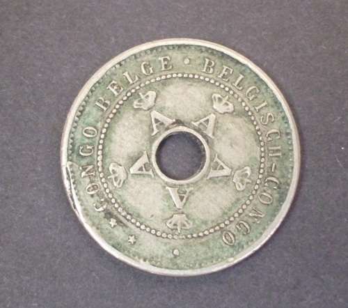 Coin - Belgian-Congo 1910 5 ces error