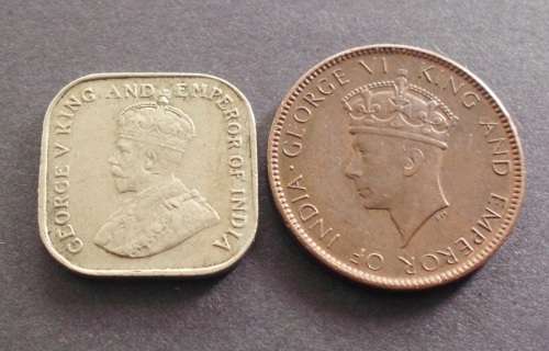 Coin - Ceylon x 2 1926/40 EF