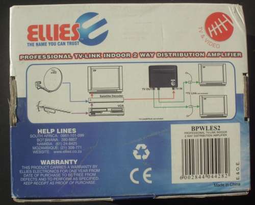 Dstv splitter/amplifier to 2 TVs