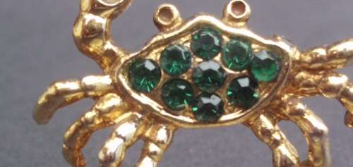Jewellery 24ct Goldplated Cancer item with Austria Crystals