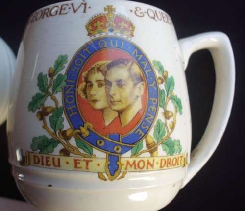Coffee cups x 2 King George VI 1937 Coronation