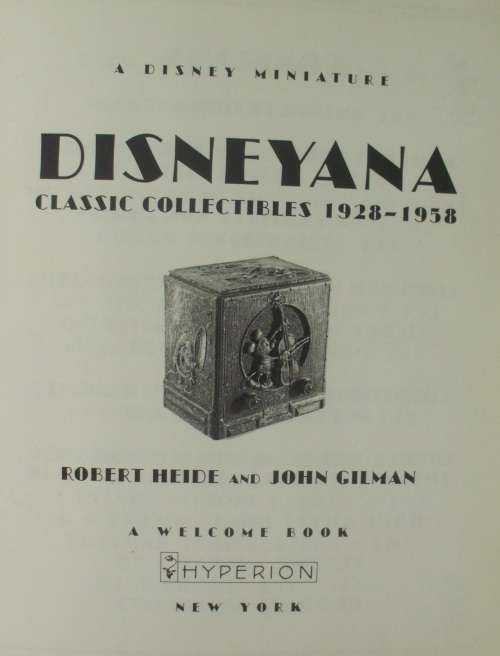 Book - Disneyana 1928-1958 unused