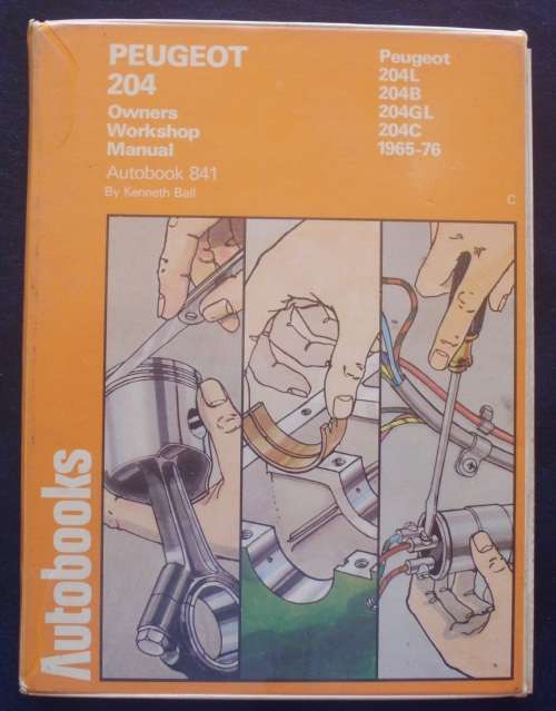 Book - workshop Manual Peugeot 204/L/GL/C/b  1965-1976