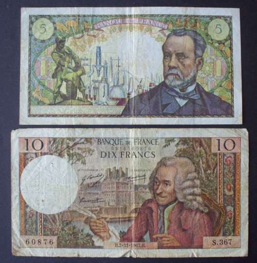 Banknotes France 5/10 Francs 1969/7 fine