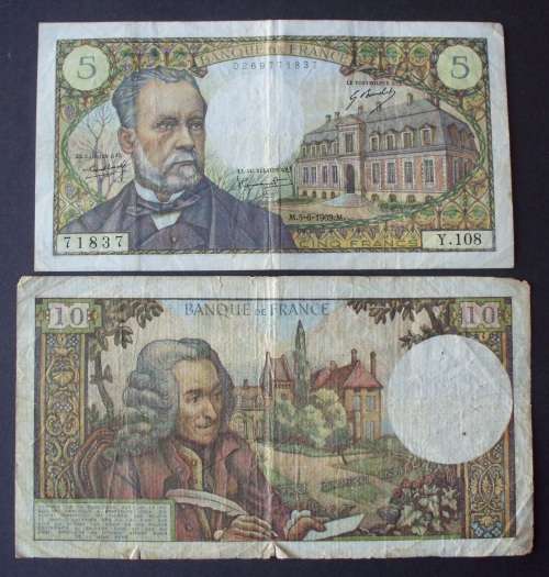 Banknotes France 5/10 Francs 1969/7 fine