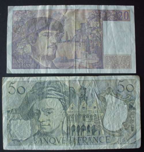 Banknotes France 20/50 Francs 1990 fine