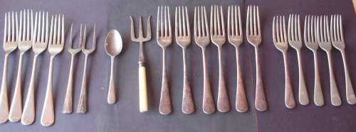Kitchen knives + Forks mixed lot Sheffield
