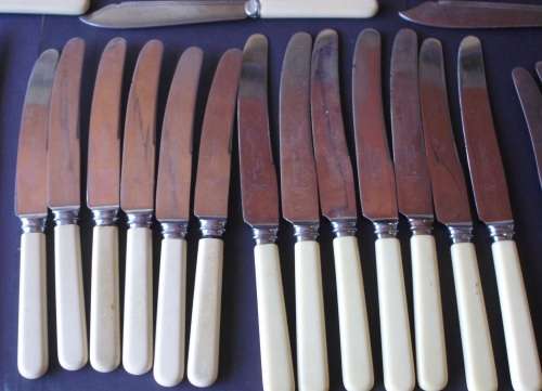Kitchen knives + Forks mixed lot Sheffield