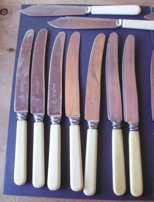 Kitchen knives + Forks mixed lot Sheffield