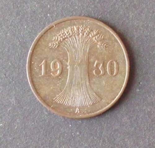 Coin - Germany 1 Reichsfennig 1930A AU